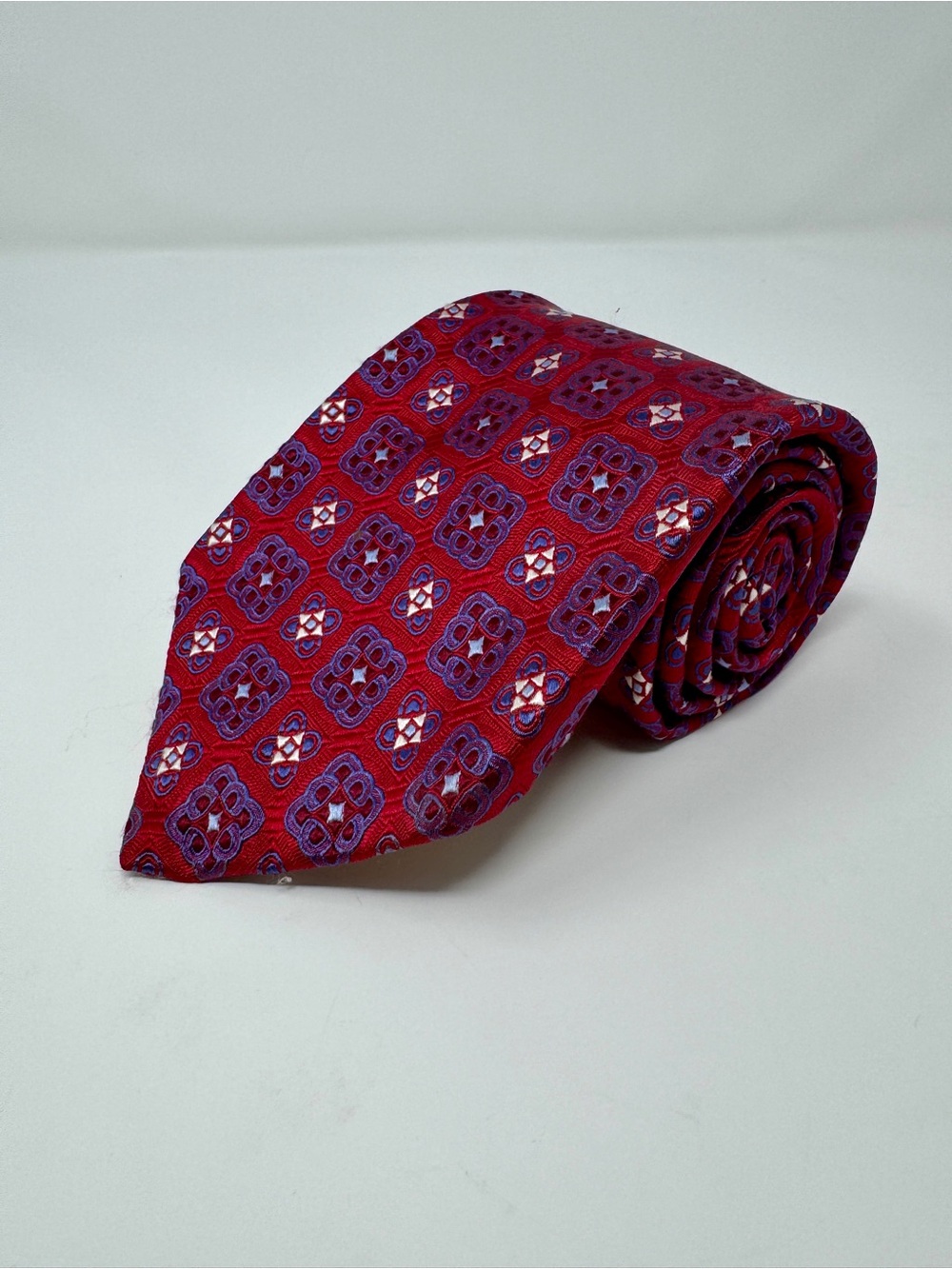 Robert Talbott Best of Class Nordstrom XL Red Purple Silk Tie 63”